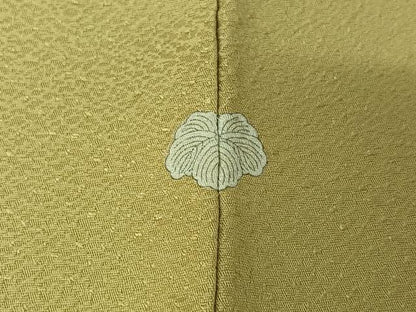 平和屋着物▽上質な色無地　単衣　蒸栗色　正絹　逸品　AABI4667jh