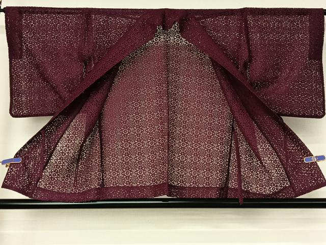平和屋着物▽道中着　スリーシーズン　春夏秋　塵除け　花尽くし文　正絹　逸品　AABI4676jh