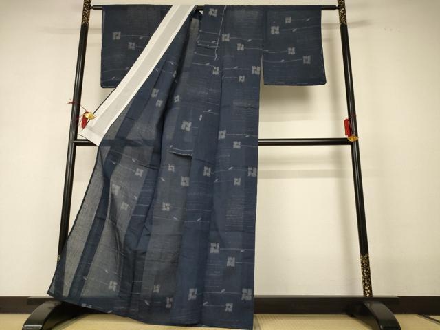 平和屋着物＊夏物 小紋 枝葉文 AABI4681jd