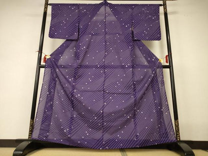 平和屋着物＊夏物 小紋 丸文 洗える着物 AABI4682jd
