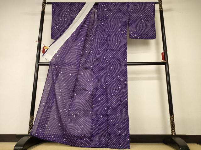 平和屋着物＊夏物 小紋 丸文 洗える着物 AABI4682jd