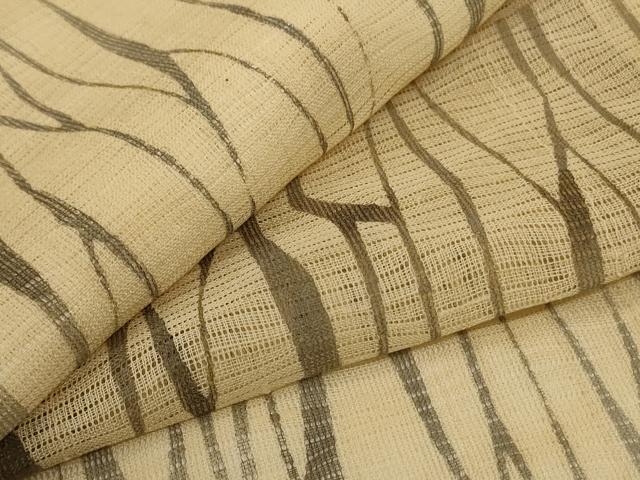 平和屋着物＊夏物 男性 紗紬 幾何学文様 キングサイズ 正絹 逸品 AABI4683jd