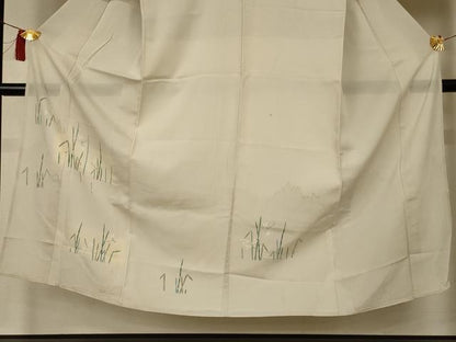 平和屋着物＊夏物 男性 訪問着 絽 勝虫 暈し染め キングサイズ 正絹 逸品 AABI4686jd