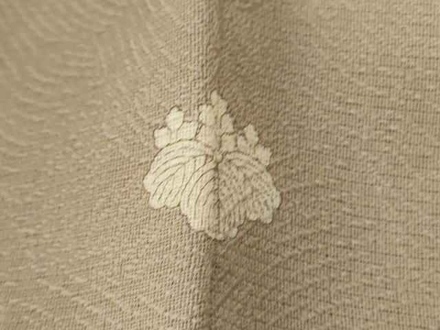 平和屋着物＊夏物 お召 色無地 立波文 正絹 逸品 AABI4691jd