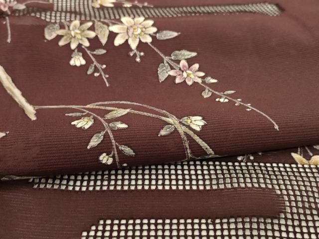 平和屋着物＊夏物 訪問着 絽 手描き 霞花文 正絹 逸品 AABI4696jd