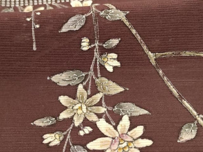 平和屋着物＊夏物 訪問着 絽 手描き 霞花文 正絹 逸品 AABI4696jd