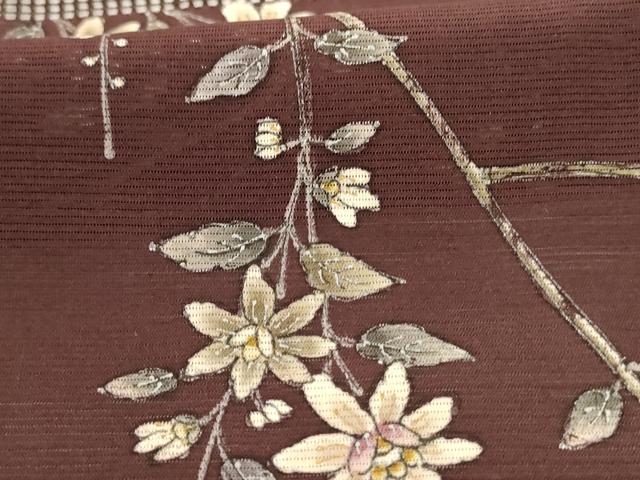 平和屋着物＊夏物 訪問着 絽 手描き 霞花文 正絹 逸品 AABI4696jd