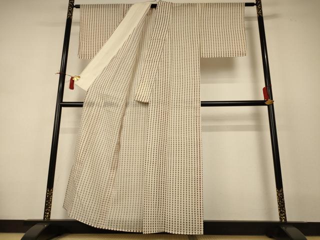 平和屋着物＊夏物 小紋 綿紅梅 浴衣兼用 花尽くし 綿 逸品 AABI4701jd