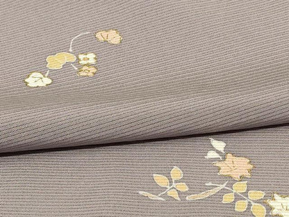 平和屋着物＊夏物 小紋 絽 友禅 草花文 金彩 正絹 逸品 AABI4702jd