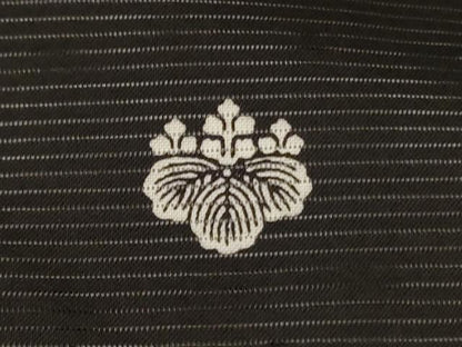 平和屋着物＊夏物 黒留袖 絽 地紙花鳥文 金彩 洗える着物 AABI4704jd
