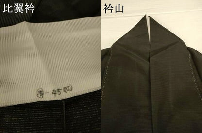 平和屋着物＊夏物 黒留袖 絽 流水花鳥文 金彩 洗える着物 AABI4706jd