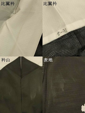 平和屋着物＊夏物 黒留袖 絽 吉祥熨斗花文 金彩 洗える着物 AABI4707jd