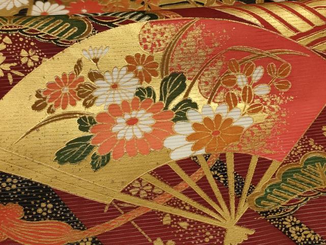 平和屋着物＊夏物 黒留袖 絽 扇面花車文 金彩 洗える着物 AABI4708jd