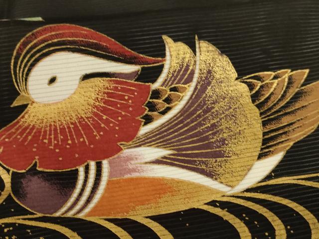 平和屋着物＊夏物 黒留袖 絽 花鳥文 洗える着物 AABI4709jd