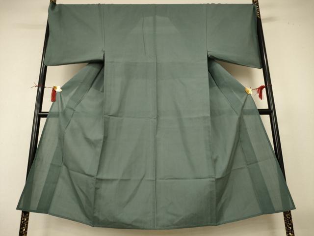 平和屋着物＊夏物 男性 紗紬 色無地 深川鼠色 キングサイズ 正絹 逸品 AABI4710jd