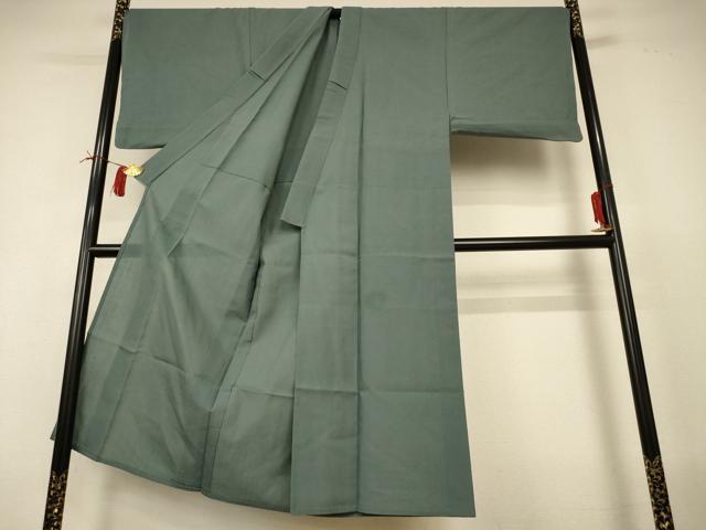 平和屋着物＊夏物 男性 紗紬 色無地 深川鼠色 キングサイズ 正絹 逸品 AABI4710jd