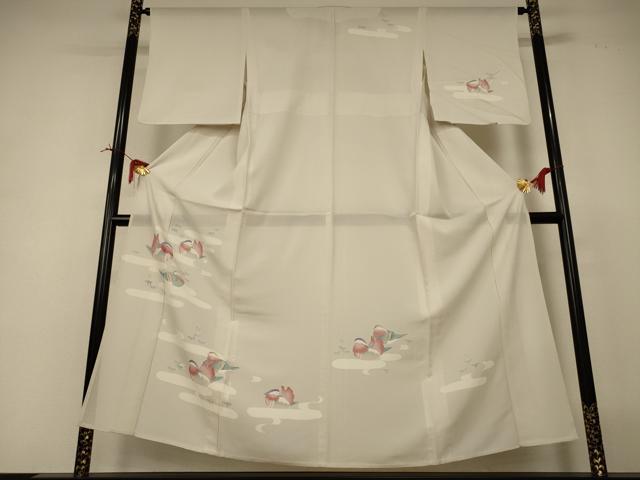 平和屋着物＊夏物 訪問着 絽 鴛鴦 正絹 逸品 AABI4715jd