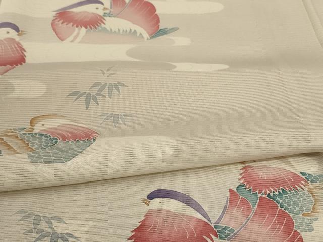 平和屋着物＊夏物 訪問着 絽 鴛鴦 正絹 逸品 AABI4715jd