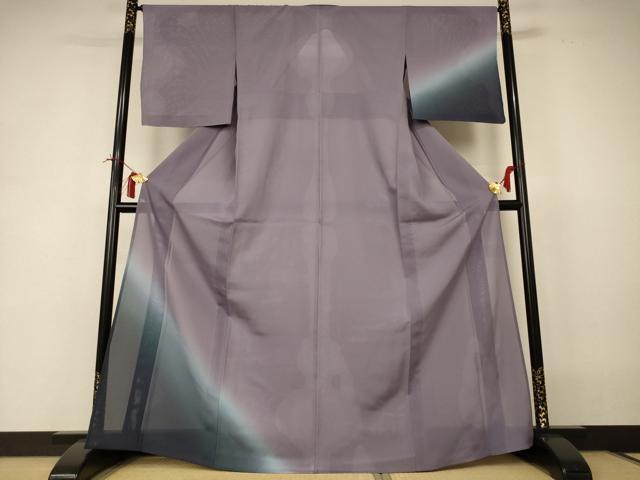 平和屋着物＊夏物 訪問着 絽 霞文 暈し染め 反端付き 正絹 逸品 AABI4716jd