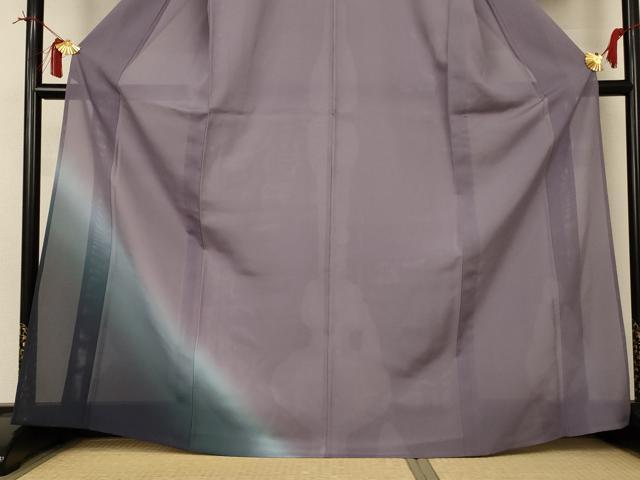 平和屋着物＊夏物 訪問着 絽 霞文 暈し染め 反端付き 正絹 逸品 AABI4716jd