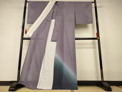 平和屋着物＊夏物 訪問着 絽 霞文 暈し染め 反端付き 正絹 逸品 AABI4716jd