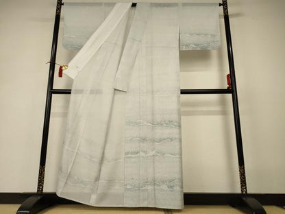 平和屋着物＊夏物 洗える最高級着物 ＜英＞はなぶさ謹製 訪問着 絽 霞文 洗える着物 AABI4719jd