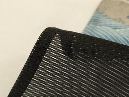 平和屋着物＊夏物 黒留袖 絽 立波御所車花文 暈し染め 金銀彩 洗える着物 AABI4720jd