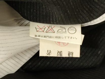 平和屋着物＊夏物 黒留袖 絽 立波御所車花文 暈し染め 金銀彩 洗える着物 AABI4720jd
