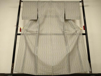 平和屋着物＊夏物 本場琉球絣 夏琉球 変わり縞 ますいわ屋扱い 正絹 逸品 AABI4723jd