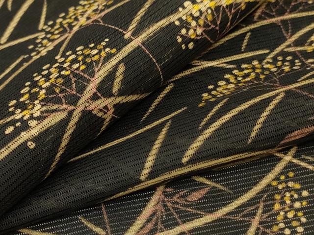 平和屋着物＊夏物 小紋 絽 芝花文 さんび謹製 洗える着物 AABI4726jd