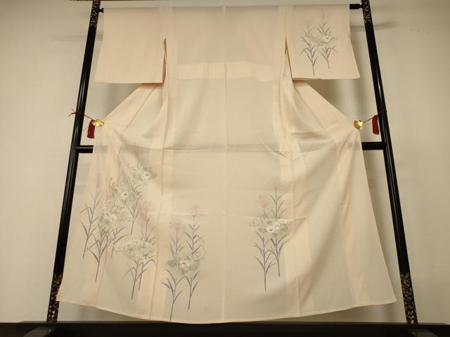 平和屋着物＊夏物 訪問着 絽 手描き 地紙草花文 西武百貨店扱い 正絹 逸品 AABI4734jd