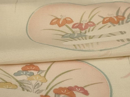 平和屋着物＊夏物 訪問着 絽 草花文 正絹 逸品 AABI4737jd