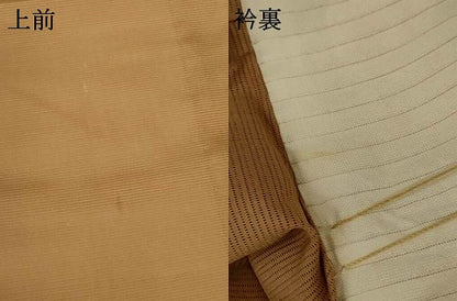 平和屋着物＊夏物 色無地 絽 白茶色 正絹 逸品 AABI4741jd