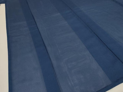 平和屋着物＊夏物 色無地 絽 紺色 正絹 逸品 AABI4742jd