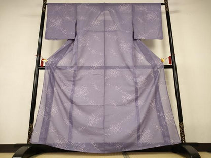 平和屋着物＊夏物 小紋 絽 幾何学文様 洗える着物 AABI4744jd
