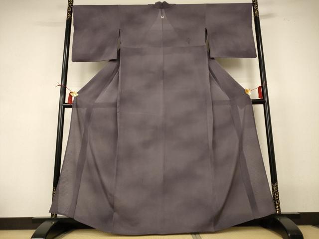 平和屋着物＊夏物 小紋 絽縮緬 霞文 正絹 逸品 AABI4748jd