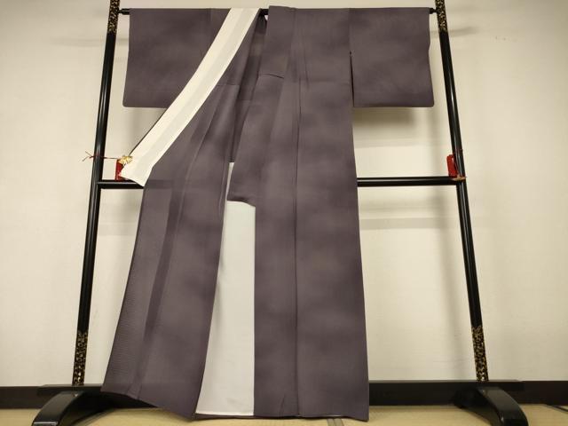 平和屋着物＊夏物 小紋 絽縮緬 霞文 正絹 逸品 AABI4748jd