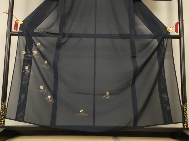 平和屋着物＊夏物 訪問着 絽 駒刺繍 色紙花文 金彩 高島屋扱い 正絹 逸品 AABI4750jd