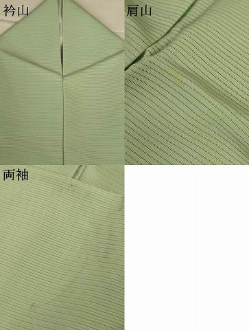 平和屋着物＊夏物　色無地　絽　柳鼠色　正絹　逸品　AABI4751jd