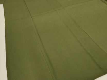 平和屋着物＊夏物　本草木染作家　瑞寶　色無地　絽縮緬　海松色　正絹　逸品　未使用　AABI4753jd
