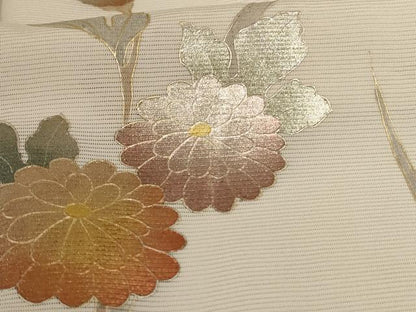 平和屋着物＊夏物　訪問着　絽　作家物　草花文　暈し染め　金銀彩　鈴乃屋扱い　正絹　逸品　AABI4754jd