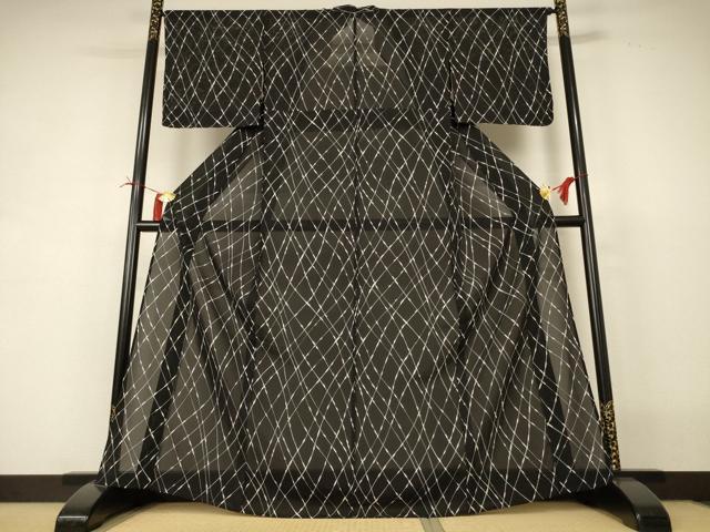 平和屋着物＊夏物 小紋 絽 網目文 ますいわ屋扱い 正絹 逸品 AABI4758jd