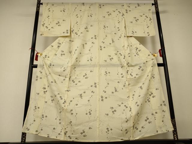 平和屋着物＊夏物 小紋 絽 草花文 正絹 逸品 AABI4767jd