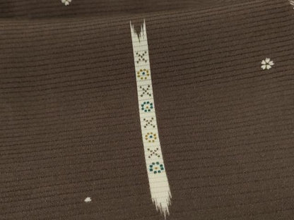 平和屋着物＊夏物 小紋 絽 矢羽花文 ほたる暈し 正絹 逸品 AABI4768jd