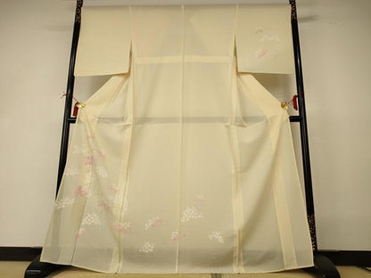 平和屋着物＊夏物 訪問着 絽 草花文 正絹 逸品 AABI4775jd