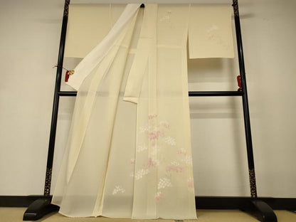 平和屋着物＊夏物 訪問着 絽 草花文 正絹 逸品 AABI4775jd