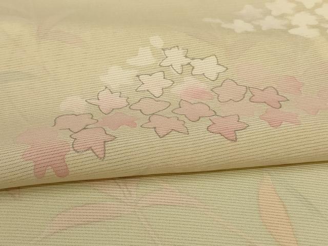 平和屋着物＊夏物 訪問着 絽 草花文 正絹 逸品 AABI4775jd
