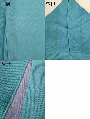 平和屋着物＊夏物 色無地 絽 白群色 洗える着物 AABI4777jd