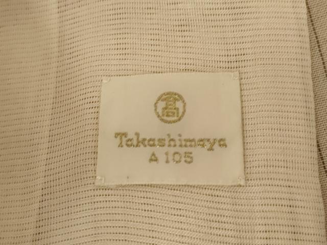 平和屋着物＊夏物 小紋 紗 市松文様 高島屋扱い 正絹 逸品 AABI4783jd