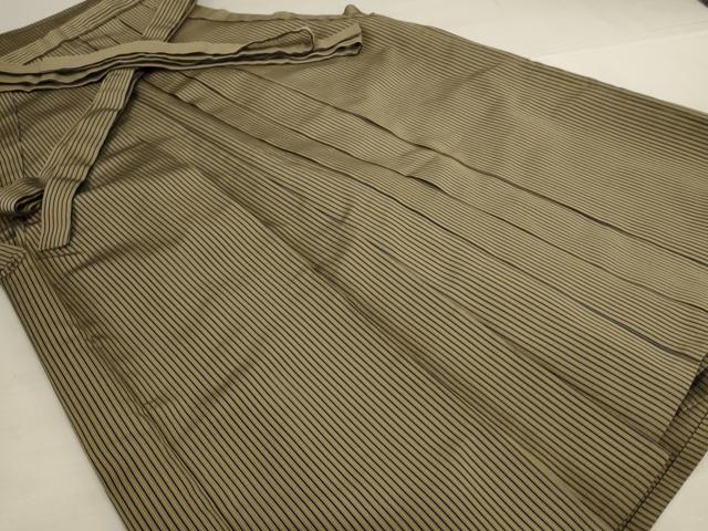 平和屋着物＊夏物 男性 馬乗り袴 縞 正絹 逸品 AABI4787jd